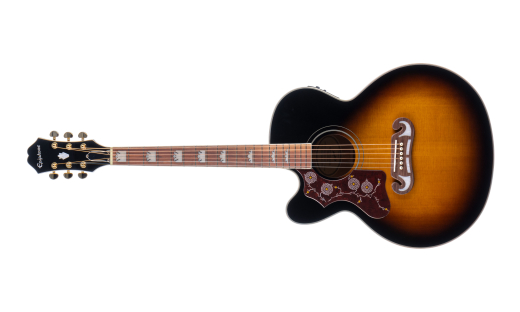 Epiphone - J-200 EC Studio Acoustic/Electric, Left Handed - Vintage Sunburst
