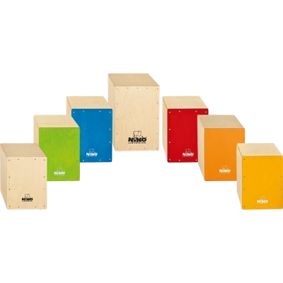 Nino Percussion - 7-Piece Classroom Cajon Group Rhythm Set