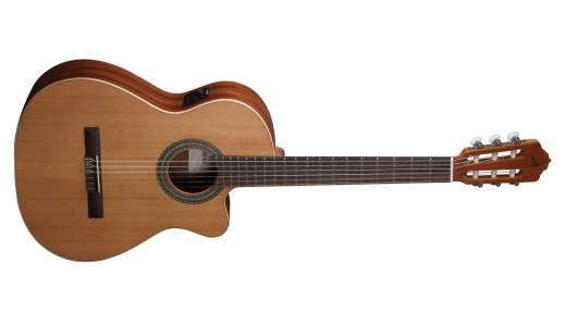 Almansa - A-400 Classical Guitar - Cedar/Laminated Mahogany, Matte Finish w/ Cutaway, Electronics