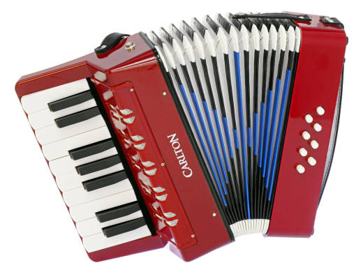 Carlton - Childrens Chromatic Piano Accordion - Red