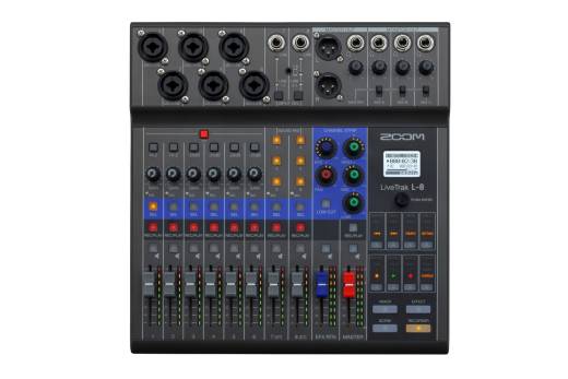 Zoom - LiveTrak L-8 Portable 8-Channel Digital Mixer and Multi-Track Recorder