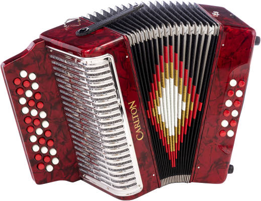 Carlton - Diatonic Accordion A/D/G - Red