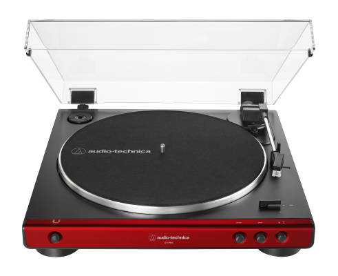 Audio-Technica - ATLP60X Fully Automatic Belt-Drive Turntable - Red