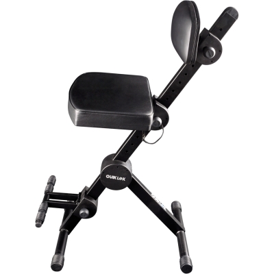 QuikLok - Adjustable Musicians Stool w/Adjustable Footrest and Back Rest