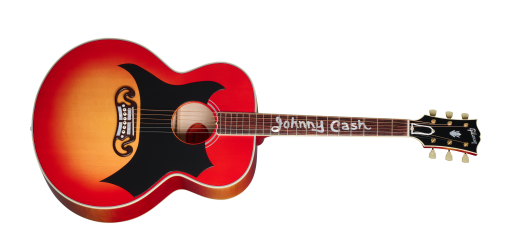 Gibson - Limited Edition Johnny Cash SJ-200 Acoustic Guitar with Hardshell Case - Vintage Cherry Sunburst